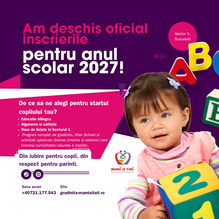 Mai e mult pana in 2027? De ce „acum” este momentul perfect sa alegi gradinita potrivita pentru copilul tau
